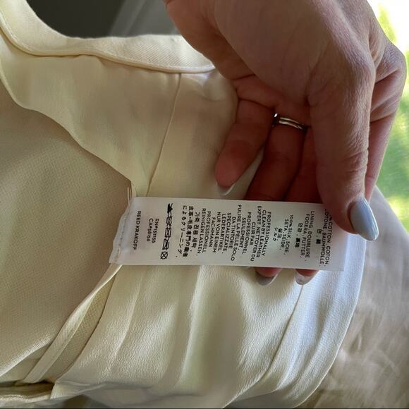 Reed Krakoff Leather Trimmed Piqu Blazer Vest - Picture 7 of 9